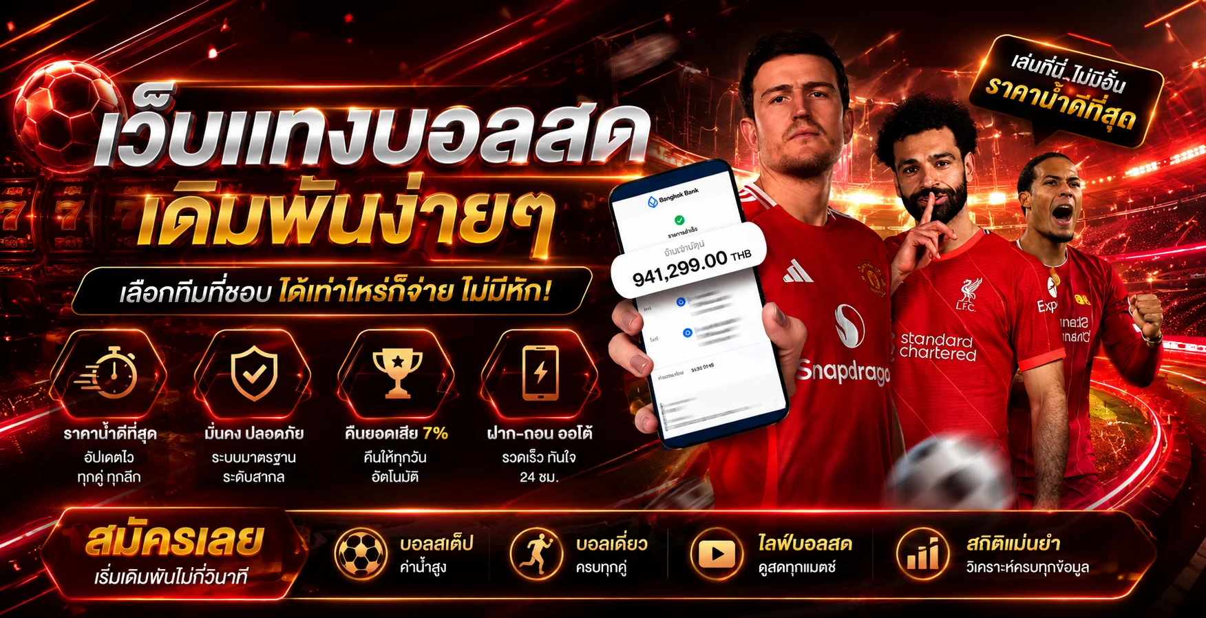 STARBET555 แทงบอลออนไลน์ ราคาน้ำดี ครบทุกลีก